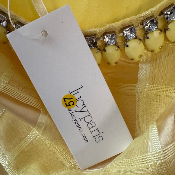 NEW Luck Paris Yellow Dress Size S - Picture 7 of 7